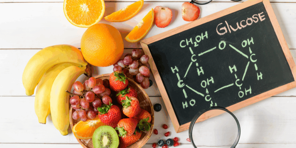 Food and a glucose chain. Image that is part of 20 Wellness Trends for 2026.